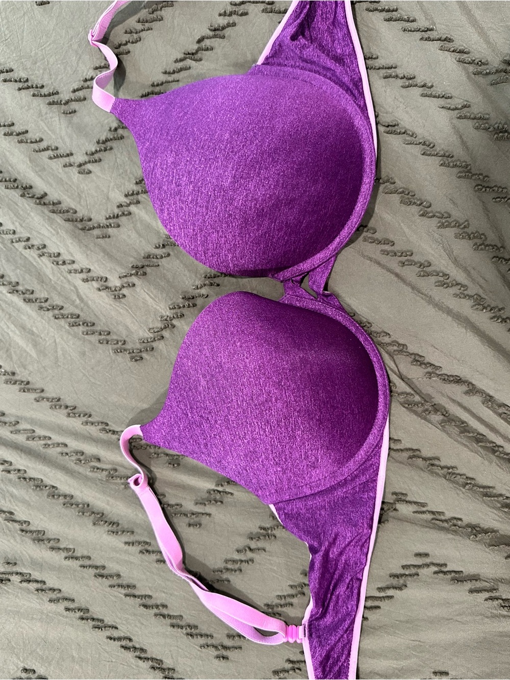Victoria's Secret Mauve Bra with Dusty Pink Trim